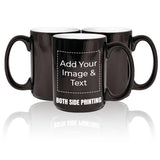 Personalized Magic Coffee Mug - Heat Sensitive Color Changing Custom Photo Mug | Customizable Ceramic Cup Christmas Birthday Gift | Taza Magica Personalizada - Black