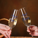 2 Pcs Custom Wedding Champagne Glasses