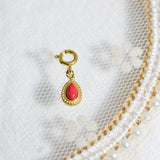 Personalized Gold Charm Necklace, Handmade Necklaces, DIY Ruby Charm Necklace