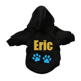 Personalized Pet Hoodies, Custom Paw Print Glitter Dog Sweater, Christmas Gifts,
