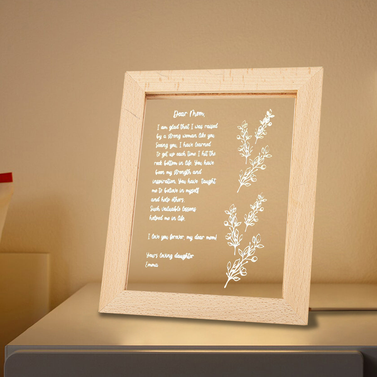 Personalized Hand-Written Letter Night Light