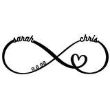 Personalized Infinity Symbol, Metal Love Sign, Metal Wall Art Decor
