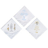 Personalized Flower Embroidered Handkerchief | Customized Cotton Hankies for Women