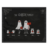 Personalized Halloween Sign, Custom Halloween Family Sign