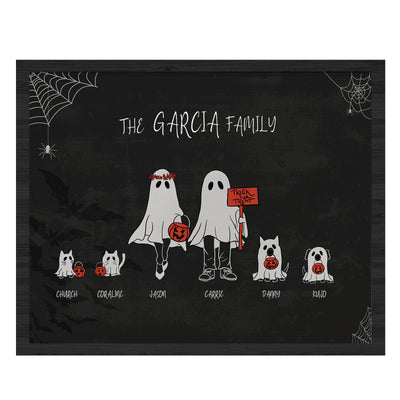 Personalized Halloween Sign, Custom Halloween Family Sign