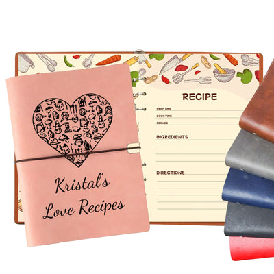 Personalized Leather Recipe Book