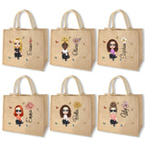 The Signature Character Jute Tote | Custom Name & Cartoon Portrait