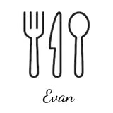 Personalized Natural Wooden Spoons and Forks Set, Wooden Cutlery Set