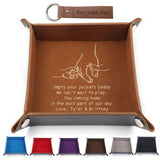Personalized Father Leather Storage Tray