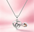 Personalized Picture Projection Necklace for Women - Custom Photo Love Heart Pendant - Customized Portrait Jewelry - Birthday Anniversary Memorial Gifts for Her