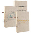 Personalised Linen Wedding Guest Book