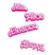Personalised Barbi Style Name Sign, 3D Printed Name, Desk Decoration
