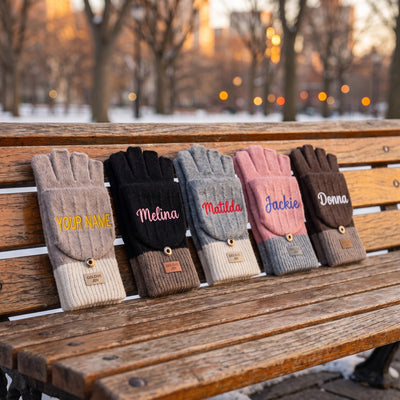 Personalized Winter Fingerless Gloves