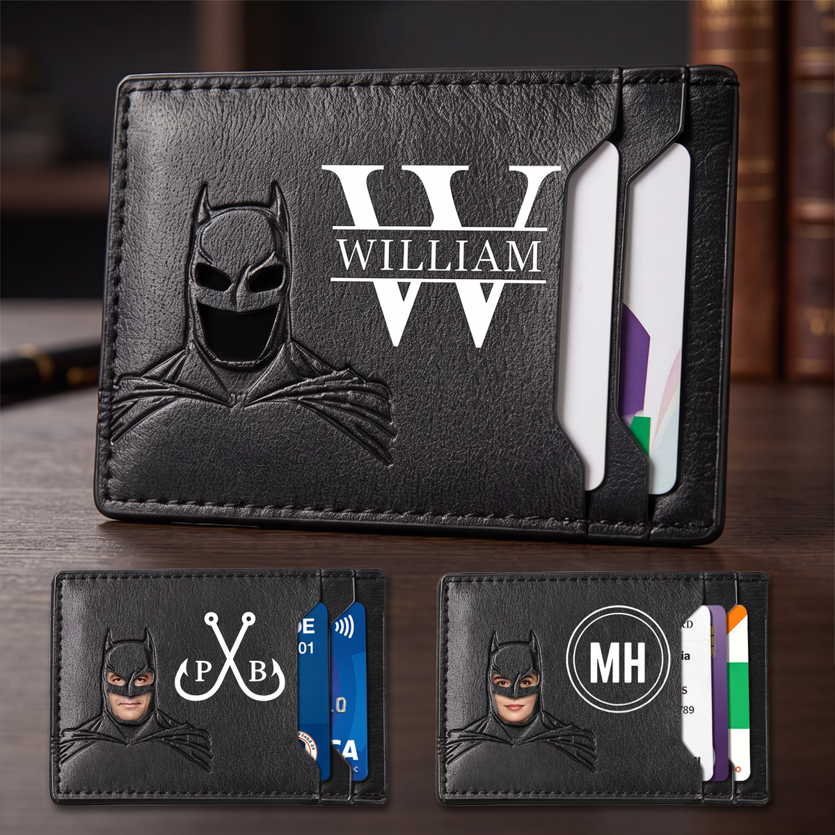 Personalized Bat Wallet with Name