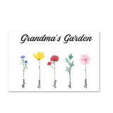 Custom Birth Flower Canvas Painting