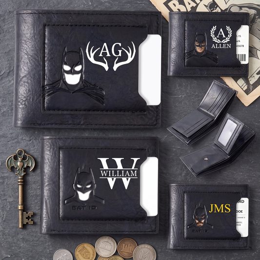 Personalized Bat Wallet with Name