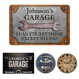 Custom Garage Sign, Personalized Workshop Sign