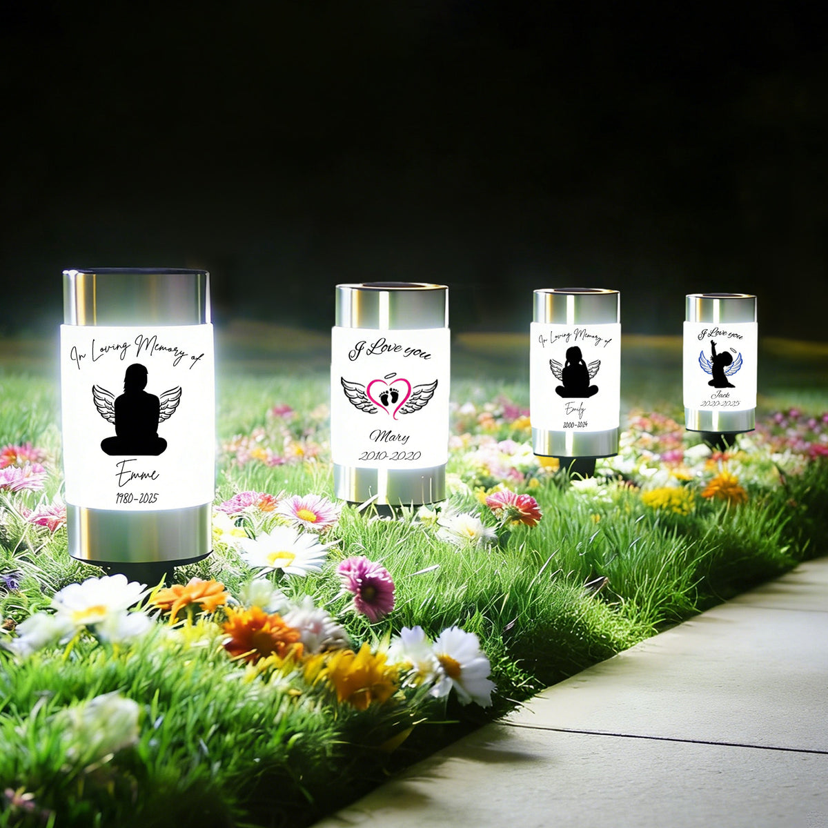 Personalized Solar Lights for Cemetery