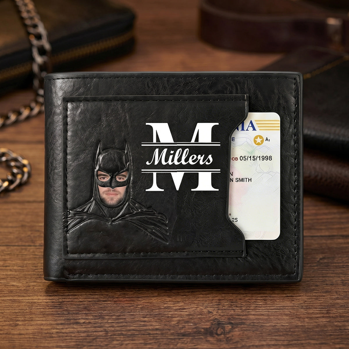 Personalized Bat ID Wallet with Name