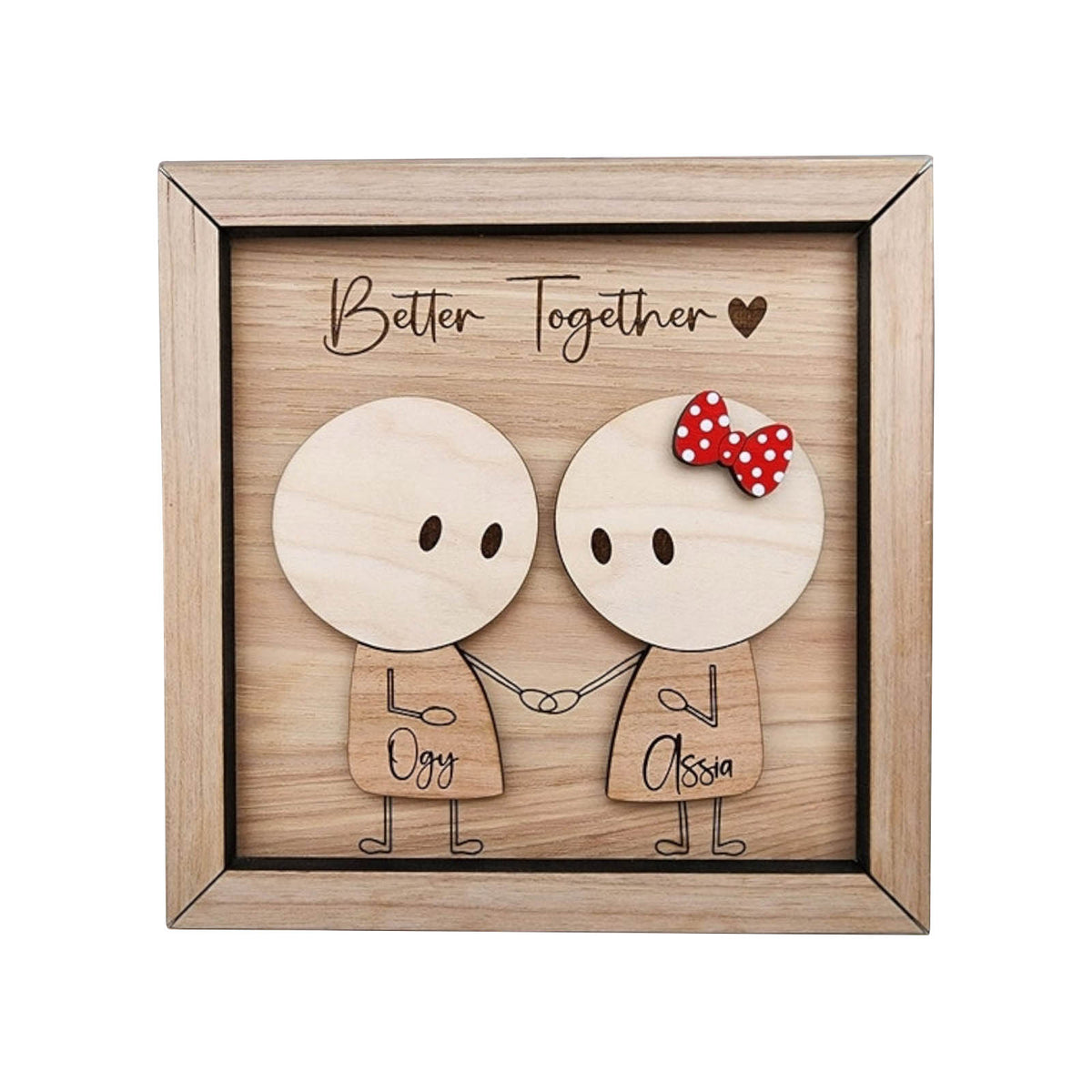 Personalized Couple Wooden Sign, Valentines Day Gift for Her/Him