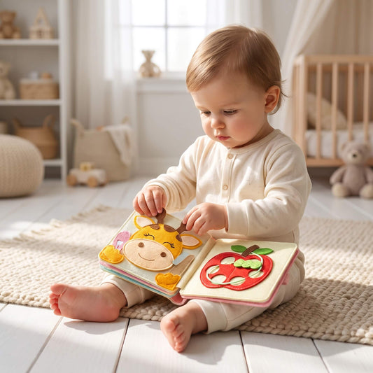 Personalized Montessori Felt Busy Book Toddlers Quiet Book with Name Preschool Early Learning Educational Book for Kids Age 2 3 4 5 6 Years Kids Gifts for Birthday Christmas Thanksgiving