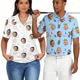 Personalized Golf Polo Shirt Custom Face