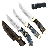 Personalized Straight Knife with PU Leather Sheath
