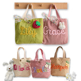 Personalized Embroidered Corduroy Tote,Custom Name Tote Bag