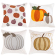 Personalized Halloween Throw Pillow, Colorful Pumpkins Embroidery Pillow Cases