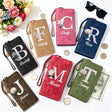 Personalized Wristlet Wallet for Women Custom Pearl Initial Birth Flower and Name  PU Leather Wallet with Coin Pocket  Id Window & Grip Hand Strap  Mother's Day  Birthday Gift for Mom Friends