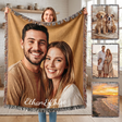 Personalized Blanket with Picture Text Custom Blanket for Mom Dad Couple Girlfriend Boyfriend Husband & Wife Home Decor Woven Tapestry Pet Memorial Blanket Gift for Wedding Anniversary