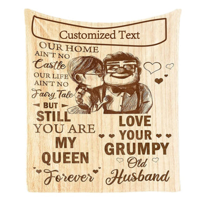 Personalized Flannel Blanket Mother's Day Gift Father's Day Gift Valentine's Day Gift