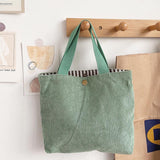 Personalized Embroidered Corduroy Tote,Custom Name Tote Bag