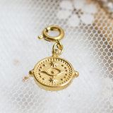 Personalized Gold Charm Necklace, Handmade Necklaces, DIY Ruby Charm Necklace