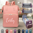 Personalized 3 in 1 Diaper Bag Backpack with Changing Station