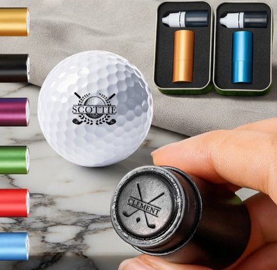 Make It Your Hole in One - Monogrammed Initial Name - Personalized Golf Ball Stamp