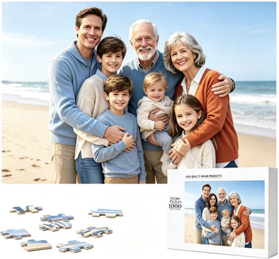Custom Photo Puzzle 1000 Pieces for Adults Personalized  Jigsaw Puzzle from Your Pictures Unique Gift for Family Birthday Wedding Christmas