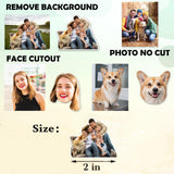 Custom Magnets for Fridge Personalized Acrylic Shaped Refrigerator Magnet with Photo Pet Portrait Waterproof Fridge Decal Home Decoration