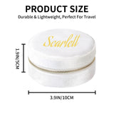 Personalized Round Travel Jewelry Case, Custom Mini Jewelry Box for Women, Gift for Mom