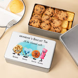 Personalized Food Grade Metal Biscuit Tin with Name and Text Birthday Gift Christmas Gift for Family