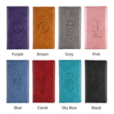 Personalized Leather Checkbook Cover, Customized Checkbook Cover with Name,