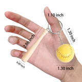 Personalized Mini Baseball Keychain