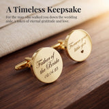 Personalized Father of the Bride Cufflinks Custom Engraved Cufflinks Forever Your Little Girl Stainless Steel Cuff Links with Wood Gift Box Jewelry Gift for Father Wedding Gifts for Daddy