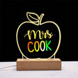 Personalized Teacher Acrylic Night Light