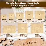 Personalized Wedding Puzzle Guest Book Alternative Custom Couple's Names & Date Wooden Puzzle Guestbook Ideas Guest Book Wedding Reception Sign in Book for Wedding Birthday Anniversary