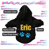 Personalized Pet Hoodies, Custom Paw Print Glitter Dog Sweater, Christmas Gifts,
