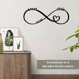 Personalized Infinity Symbol, Metal Love Sign, Metal Wall Art Decor