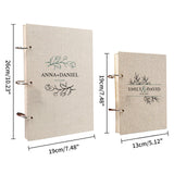 Personalised Linen Wedding Guest Book