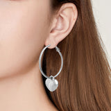 Personalized Heart Hoop Earrings