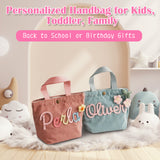 Personalized Embroidered Corduroy Tote,Custom Name Tote Bag